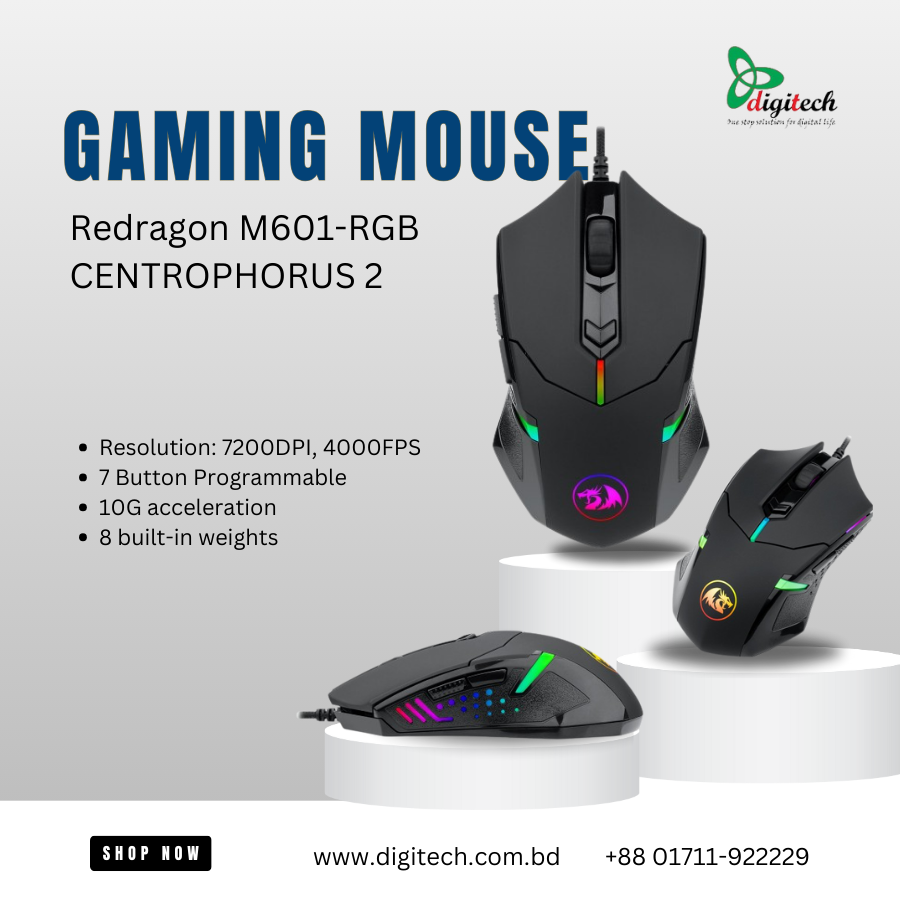 Redragon M601-RGB CENTROPHORUS 2 Gaming Mouse